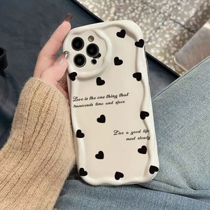 Cover per Cellulare in Silicone TPU con Stampa <span class=keywords><strong>Cuore</strong></span> <span class=keywords><strong>Nero</strong></span> e Bordo Ondulato per <span class=keywords><strong>iPhone</strong></span> 8 X Xr Xs 11 12 13 14 15 16 17 Max - Product Image 5