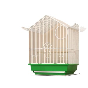 Gabbia per Uccelli Ornamentale da Appendere per Uso Domestico, per Agaporni, Caturri, Pappagallini, in Metallo, Rettangolare, con Chiusura a Gancio e Anello - Product Image 1