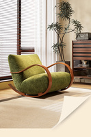Sillón Individual de Diseño Moderno, Estilo Antiguo, Tapizado en Tela, para Dormitorio, Sala de Estar, Ocio, Sillón Mecedor Creativo