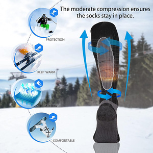 Chaussettes de ski thermiques personnalisées Compports, chaudes, pour sports d'hiver, randonnée et trekking en extérieur, haute performance - Product Image 2