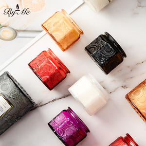 Vela Aromática de Lujo en Frasco de Vidrio con Cera de Soya y Diseño en Relieve, Precio de Fábrica, para Decoración del Hogar y Celebraciones de Bodas - Product Image 5