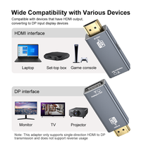 Adaptateur HDMI vers DP en alliage d'aluminium 4K 60Hz 5V de la marque ULT-unite, plaqué or, transfert unidirectionnel