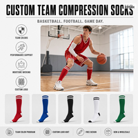 Chaussettes de compression personnalisées pour hommes et femmes, randonnée, trekking en plein air, soutien du mollet, talon renforcé, OEM