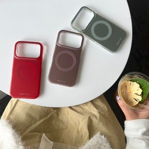 Coque de téléphone magnétique antichoc en TPU souple et PC IMD, couleur unie mate électroplaquée pour <span class=keywords><strong>iPhone</strong></span> 17 16 15 14 Pro Max - Product Image 1