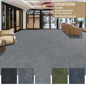 Alfombra Ignífuga de Polipropileno con Respaldo de Betún, Resistente al Desgaste, Reducción de Ruido, Modular, para Uso Comercial y Doméstico, Baldosas de Alfombra de 50x50cm - Product Image 4