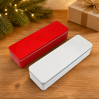 Boîte en métal rectangulaire personnalisée OEM pour cadeaux de Noël, boîte à biscuits, boîte en métal carrée, boîtes en métal personnalisées avec gaufrage