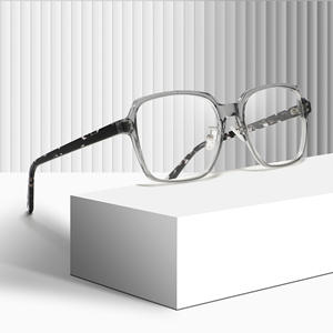 Nuevas monturas de gafas cuadradas TR de marco completo con patillas de acetato, anti-UV, unisex, para rostros grandes, lentes lisas 8921, origen Wenzhou - Product Image 4