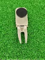 Porte-cigare de golf et outil de réparation de divots en alliage de zinc, fourche de réparation de marqueurs de balle, accessoire de golf portable pour le parcours, les loisirs et le divertissement