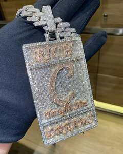 Collar con Colgante de Diamantes VVS con Diseño de Dibujos Animados para Mujer y Niña, Estilo Hip Hop, Cadena Cubana con Incrustaciones de Circonitas, Plata de Ley, Regalo de Cumpleaños - Product Image 2