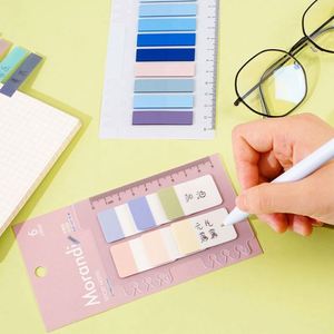 Morandi Self-Adhesive Book Flag Strip Index <b>Labels</b> Clear Highlighter Tape for <b>Sticky</b> <b>Labels</b> Books Writable Page Markers - Product Image 4