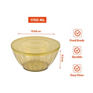 1700ML PP Plastic Minimalist Food Container Lid Kitchen <b>Wardrobe</b> <b>Storage</b> Bowl Food Grade Durable Reusable Easy Clean Food Prep - Product Image 1