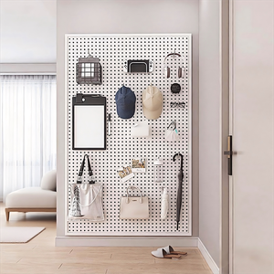 Nhiệm vụ nặng nề thép carbon Pegboard Wall Mount kệ có thể điều chỉnh rustproof <span class=keywords><strong>Hooks</strong></span> tùy chỉnh đa chức năng lưu trữ giá cho - Product Image 1