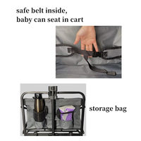 Chariot de camping pliable CE, chariot utilitaire en métal à quatre roues, chariot pliable grande capacité pour la plage, le pique-nique, le jardin