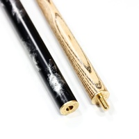 Promotion Prix de Gros Queue de Billard Snooker 2 Pièces en Bois de Frêne avec Embout en Bois de Chêne Peint, Longueur 57' et Embout de 10MM, En Promotion