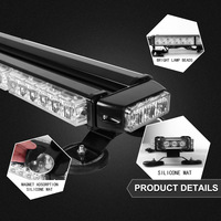 Barre lumineuse clignotante LED Double face ambre 8 ''14'' 20 ''26'' barre d'éclairage d'avertissement de danger d'urgence/balise accessoires de voiture