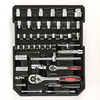 Ensemble d'outils de réparation automobile professionnel de 186 pièces, valise en aluminium, kits de clés à douille avec fer à souder dans un étui rigide