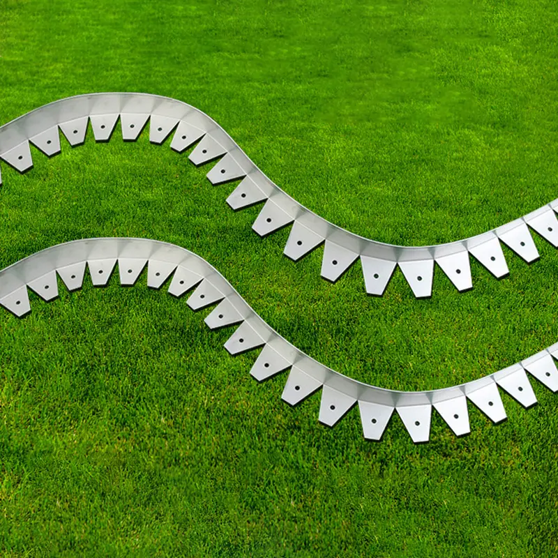 JNZ Stainless Steel Landscape Garden Edging Flower Fence-Path Garden Plant Edging Lawn Metal Flexible Edging