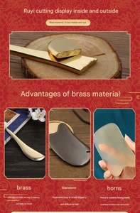 Pena akupuntur Manual, alat pijat jaringan dalam refleksi kuningan murni - Product Image 3