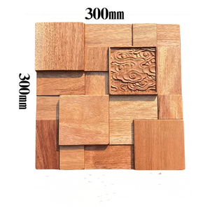 <span class=keywords><strong>Bois</strong></span> sculpté Mural Tangwood <span class=keywords><strong>bois</strong></span> massif mosaïque TV fond mur en <span class=keywords><strong>bois</strong></span> naturel bloc carré décoratif mur matériel lambris - Product Image 3