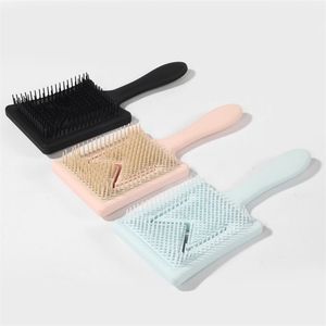 แปรงหวีผมทรงสี่เหลี่ยมแบบซี่กว้างแปรงขนแข็งแบบพกพาสะดวก - Product Image 4