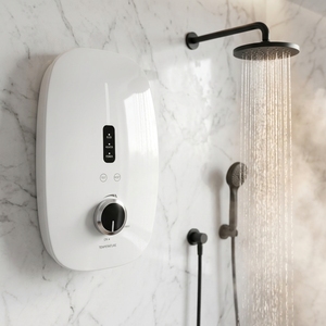 Calentador de Alta Potencia de 7KW con Interruptor de Seguridad, Termostato Ajustable, Carcasa de Plástico, Uso Doméstico y Hotelero, Calentamiento Rápido Instantáneo - Product Image 1