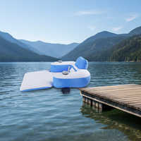 Nueva Colchoneta Flotante Eléctrica Inflable con Hélices Eléctricas Dobles Integradas para Piscinas al Aire Libre y Recreación Acuática
