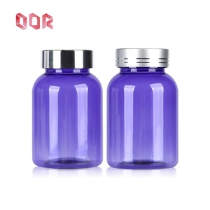 135ml 175ml 200ml PET Produit de santé pour vitamine gomme bonbons médecine poudre étiquette personnalisable couleur personnalisable violet pot - Product Image 5
