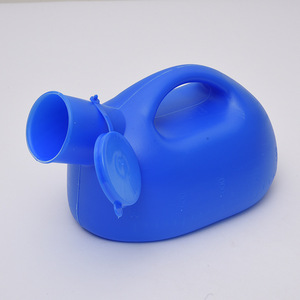 Urinoir portable en plastique de forme ovale bleu et blanc pour hommes, femmes, personnes âgées, enfants, usage domestique - Product Image 3