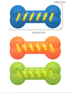 Çevre Dostu Dayanıklı <span class=keywords><strong>TPR</strong></span> Çiğneme Oyuncakları Peluş Ses Çıkaran Köpek Oyuncakları Diş Temizliği İçin 125g - Product Image 3