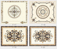Vente en gros de médaillons en marbre Offre Spéciale Carreaux de marbre au jet d'eau Motifs de sol en incrustation de pierre Médaillons carrés de sol en marbre pour hôtel