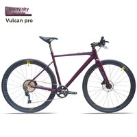Vélo de route tout-terrain HULDABIKE Huluda Fire God 700C en alliage d'aluminium, 10 vitesses, fourche rigide en fibre de carbone, freins à double disque