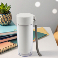 Bouteille d'eau en plastique démontable à double paroi avec logo personnalisé OEM/ODM Conception unique de corde Papier pour bricolage Cadeaux de voyage pour boissons