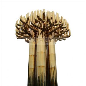 Escultura de Árbol Moderna Personalizada de Acero Inoxidable con Diseño Art Deco, Impermeable y Duradera para Uso en Exteriores - Product Image 1