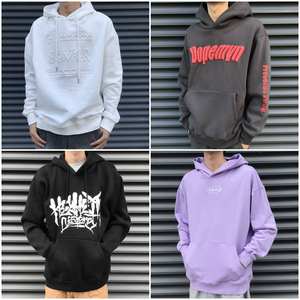 Sudadera con capucha de diseño personalizado para hombre, mezcla de algodón peinado de buena calidad, ajuste relajado y patrón de estampado de otoño suave - Product Image 5