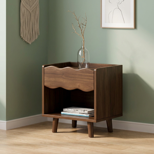 Modern Small Space Multi-Purpose Nightstand with Storage <b>Compact</b> <b>Bedside</b> <b>Table</b> for Bedroom Furniture - Product Image 5