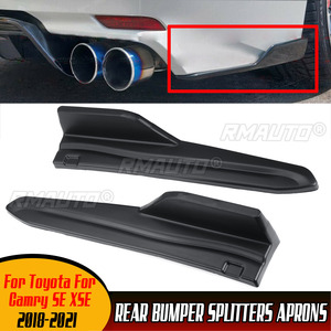 Protection de coin de pare-chocs arrière en fibre de carbone/noir pour Toyota Camry SE XSE 2018-2019 - Product Image 1