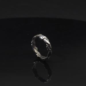 Bague en argent <span class=keywords><strong>2022</strong></span> à tige ouverte, <span class=keywords><strong>prix</strong></span> bas, Antique, plaqué noir, pour homme, bijoux rétro en argent, 925 - Product Image 6