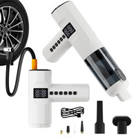 Compresseur d'air 3-en-1 pour pneus de voiture, aspirateur et gonfleur, 150 PSI, pompe à air portable sans fil USB pour gonflage de pneus de voiture