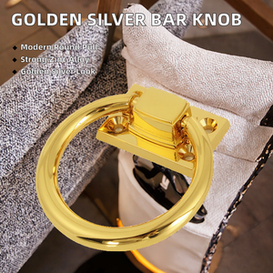 2024 Modern Apartment Golden Silver Zinc Alloy Furniture Handles Knobs for Wardrobe Full <b>Back</b> Bar <b>Stools</b> Hardware Door Chair - Product Image 2