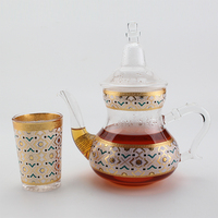 Vaisselle en verre en gros de qualité alimentaire, verres nordiques, ensemble théière et tasses en borosilicate
