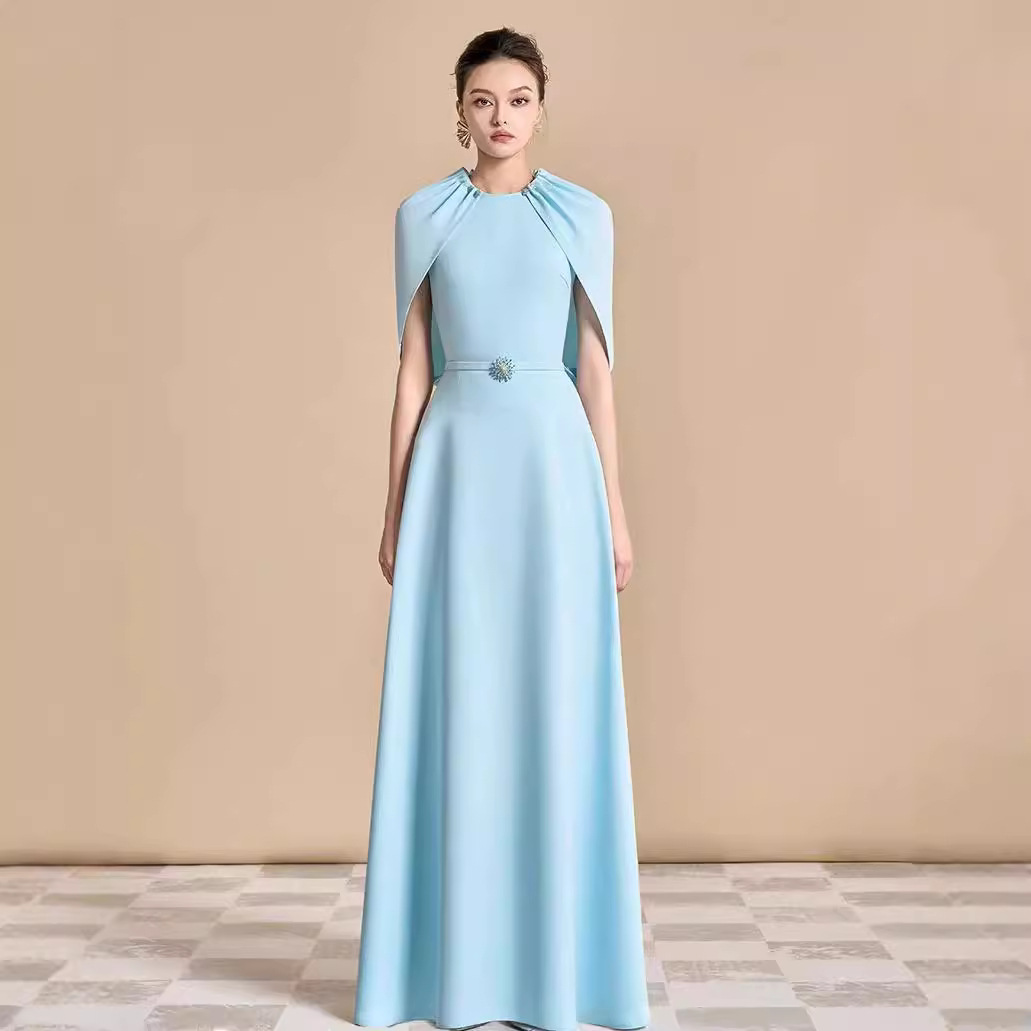 Khaki Women's Banquet Slim-Fit Evening Dresses High Quality Fashion Solid Color Cape A-Line Organza Natural Waistline Party| Alibaba.com Khaki Women's Banquet Slim-Fit Evening Dresses High Quality Fashion Solid Color Cape A-Line Organza Natural Waistline Party| Alibaba.com