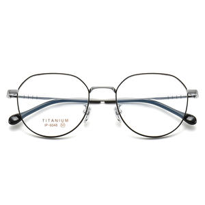 Montures de lunettes ovales en titane 6048, légères, monture complète, unisexe, verres en résine, origine Danyang - Product Image 1