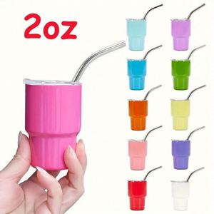 Vaso de chupito personalizado Sy81 con logo, vaso de bar de 2 oz, vaso reutilizable de acero inoxidable con logo personalizado, vaso de chupito de whisky de 50 ml - Product Image 3