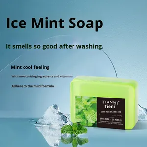 Оптовая продажа: Мыло ручной работы Tianmi с эфирным маслом мяты, 90 г, для глубокого очищения лица и тела, освежающее, нелипкое, стойкое - Product Image 2