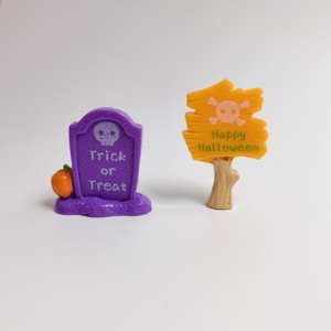 100 pièces en gros de cabochons mignons à thème Halloween, motifs <span class=keywords><strong>pierre</strong></span> <span class=keywords><strong>tombale</strong></span> et panneau, <span class=keywords><strong>pour</strong></span> breloques de slime - Product Image 3