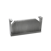 Dissipateur thermique en aluminium extrudé sur mesure, à ailettes haute densité, avec fente de montage à clipser pour PCS de stockage d'énergie