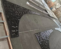 Dalle de marbre noir naturel Sol en marbre liquide Carreaux de marbre noir Prix Placage de pierre flexible pour sol de villa et d'hôtel