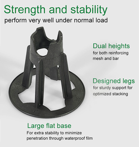 Chaise en plastique Woshun de 25 mm à 90 mm (1 à 3 5/8 pouces) avec clip de fixation pour plancher, chaise à barre combinée, chaise à plancher - Product Image 3