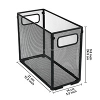 Plateau à documents multifonctionnel, organisateur de bureau avec rangement en maille métallique, design pliable pour boîte aux lettres et classeur de magazines à domicile