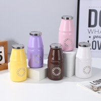 280ml Doppelwandige Vakuum-Milchflasche Thermobecher BPA-frei 12-24h Wärmeisolierung Rutschfester Boden Silikonspitze Business Elite